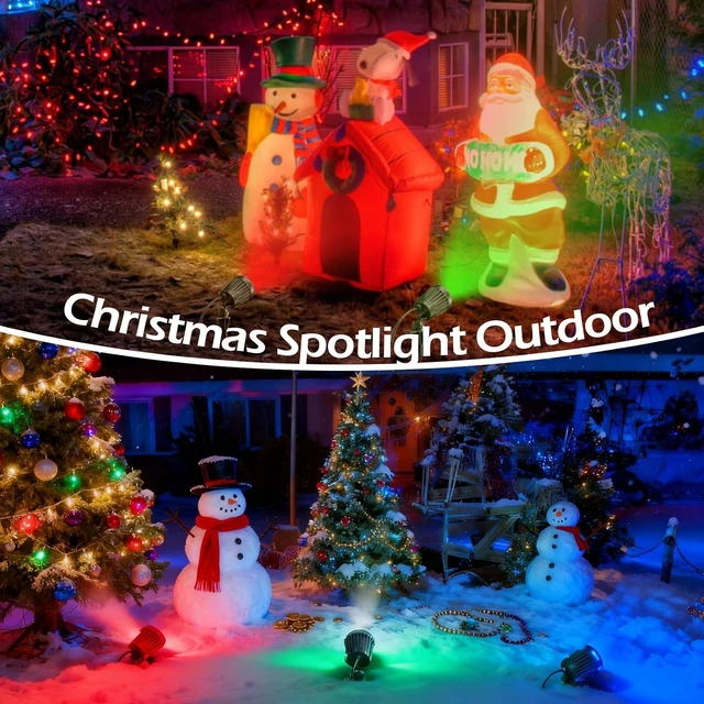 Alt view image 3 of 7 - Outdoor Spot Lights,120V Halloween Spotlight Outdoor with Timer Remote