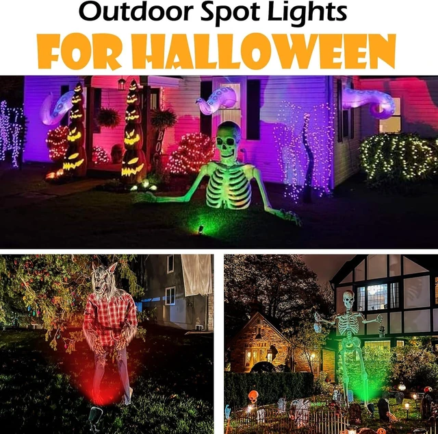 Alt view image 2 of 7 - Outdoor Spot Lights,120V Halloween Spotlight Outdoor with Timer Remote