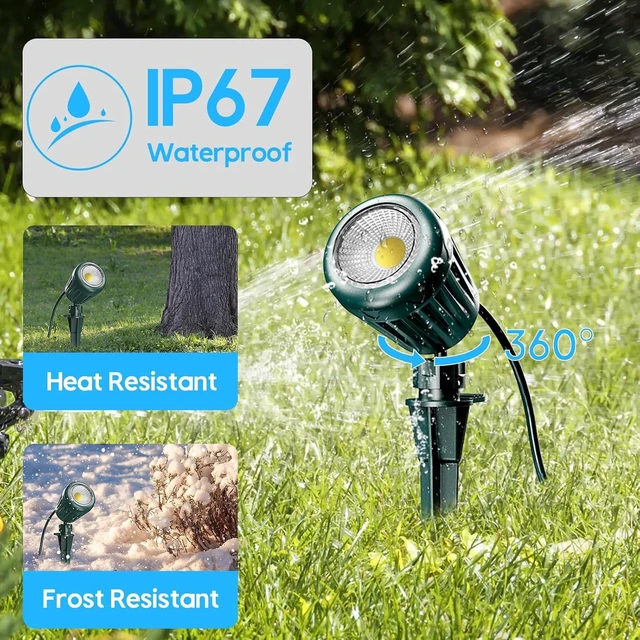 Alt view image 6 of 7 - Outdoor Spot Lights,120V Halloween Spotlight Outdoor with Timer Remote