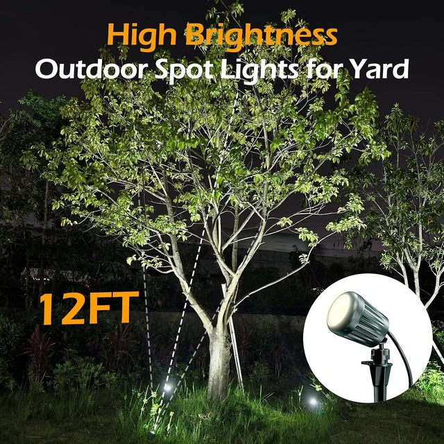 Alt view image 7 of 7 - Outdoor Spot Lights,120V Halloween Spotlight Outdoor with Timer Remote