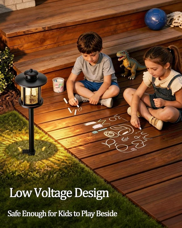 Alt view image 3 of 7 - LITFIT Low Voltage Landscape Lighting, 6-Pack LED Pathway Lights Outdoor