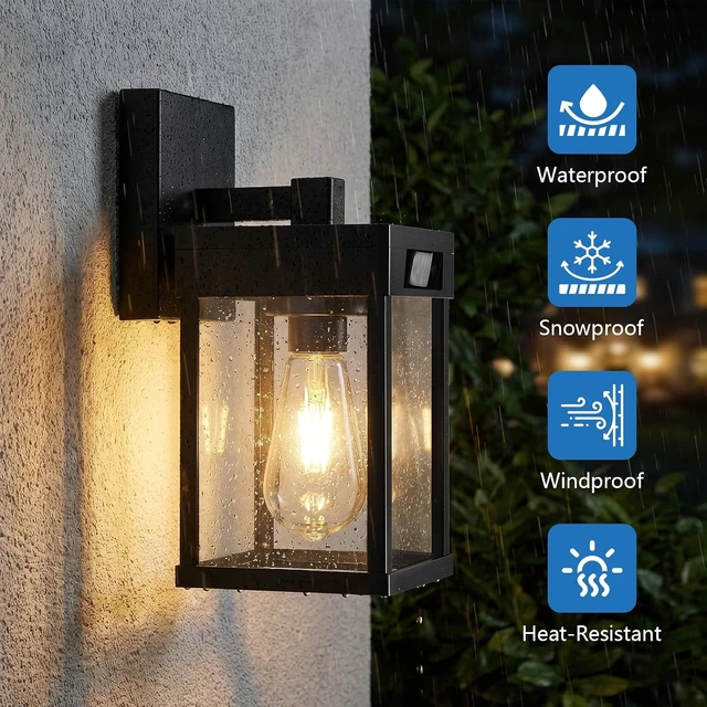 Alt view image 4 of 7 - Solar Wall Lanterns Outdoor with 3 Lighting Modes & Motion Sensor, 2 Pack