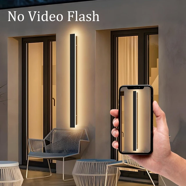 Alt view image 7 of 7 - 2 Pack 31.5inch Modern Outdoor LED Wall Lights 24W Exterior Wall Light Fixture IP65 Waterproof 3000K for House Porch Courtyard