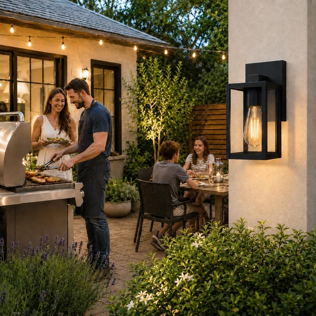 Alt view image 7 of 7 - wowlite Outdoor Porch Lights, Heavy-Duty Aluminum Wall Lanterns, 2 Pack