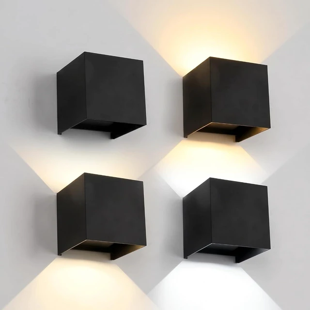 Main image of 15W Outdoor Wall Lights 3CCT Adjustable,Up and Down Wall Sconce 4 Pack