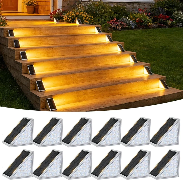 Main image of VOLISUN Solar Step Lights Outdoor Waterproof, LED Outdoor Stair Lights