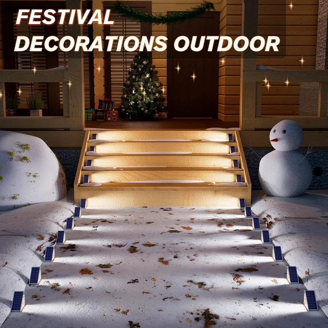 Alt view image 6 of 7 - VOLISUN Solar Step Lights Outdoor Waterproof, LED Outdoor Stair Lights