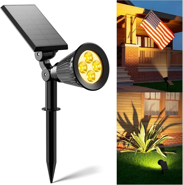 Main image of FALOVE Solar Spot Lights Outdoor Warm White LED Waterproof Landscape Lamp