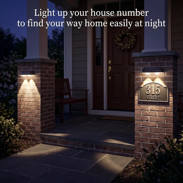 Alt view image 7 of 7 - AUDLES Solar Fence Lights Outdoor, 3 Modes Warm/Neutral/Cool White Fence Lights Solar Powered for Outside, IP65 Waterproof, 60 Lumens Solar Light for Step, Pathway, Garden, Deck, Stairs - 8 Pack