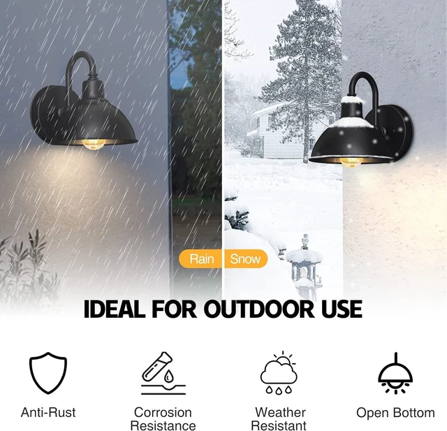 Alt view image 2 of 7 - Barn Light Gooseneck Light, Small Farmhouse Outdoor Lighting