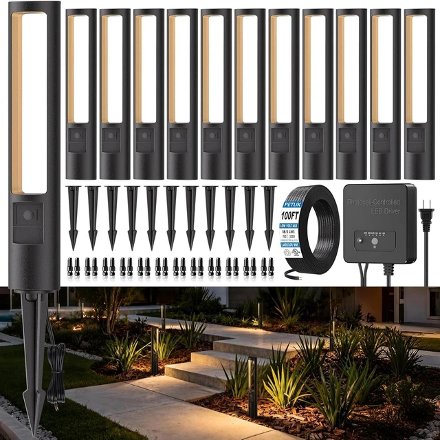 Main image of Low Voltage Landscape Lighting All-in-One Pathway Lights 5W 12-Pack