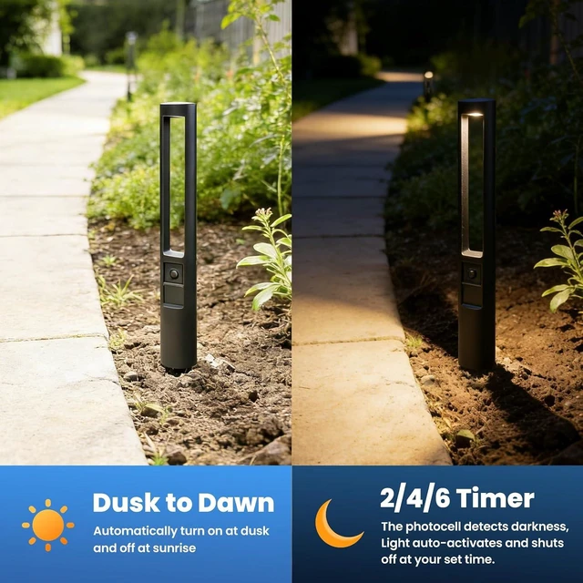 Alt view image 6 of 7 - Low Voltage Landscape Lighting All-in-One Pathway Lights 5W 12-Pack