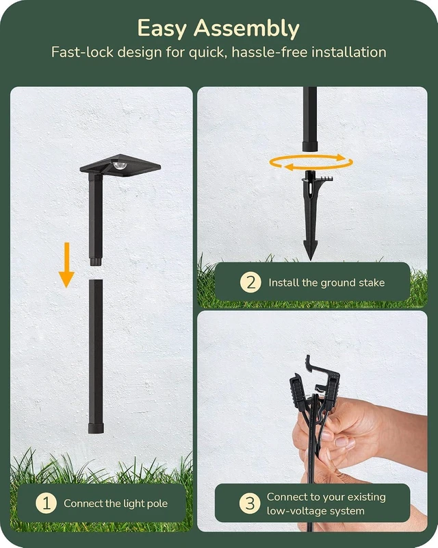 Alt view image 6 of 7 - EDISHINE Low Voltage Pathway Lights, LED Landscape Lighting, 4 Pack