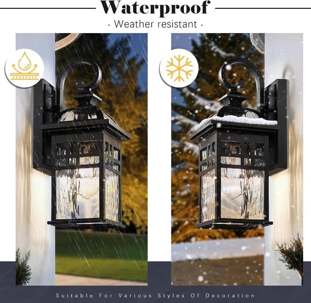 Alt view image 2 of 6 - Exterior Lantern Lights 2 Pack Garage Light Lanterns