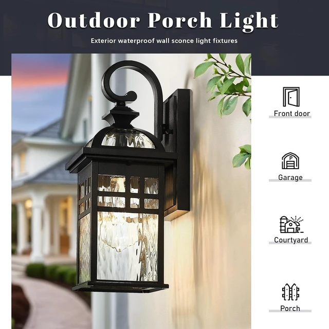 Alt view image 4 of 6 - Exterior Lantern Lights 2 Pack Garage Light Lanterns