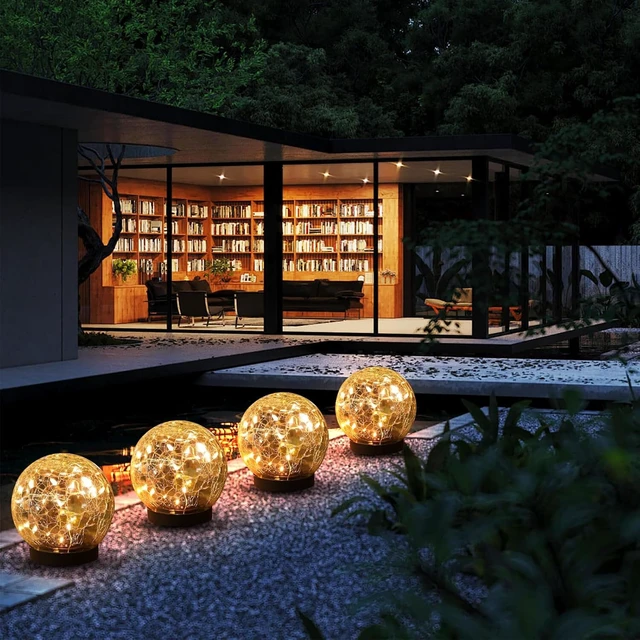 Alt view image 3 of 7 - Solar Globe Lights Outdoor Waterproof-Solar Balls-Solar Garden Lights Orbs