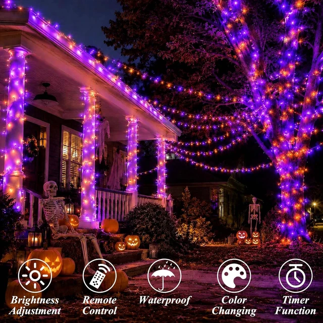Alt view image 2 of 7 - LitHome Color Changing Christmas String Lights Connectable, 66Ft 200 LED