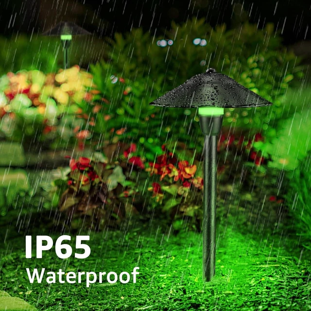 Alt view image 6 of 7 - SUNVIE 12-Pack 3W RGB Low Voltage Landscape Lights Wired Outdoor 12-24V