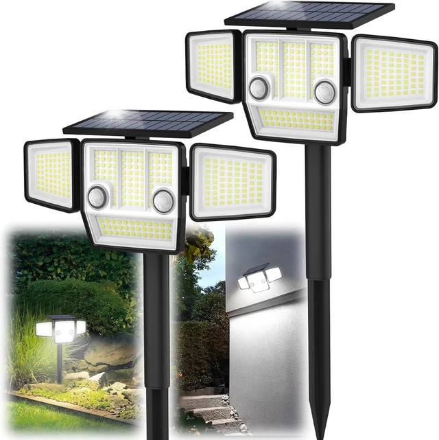 Main image of Solar Lights Outdoor, Motion Sensor Outdoor Lights with Stakes
