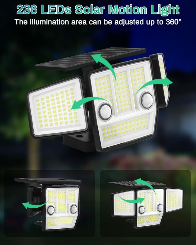 Alt view image 4 of 7 - Solar Lights Outdoor, Motion Sensor Outdoor Lights with Stakes