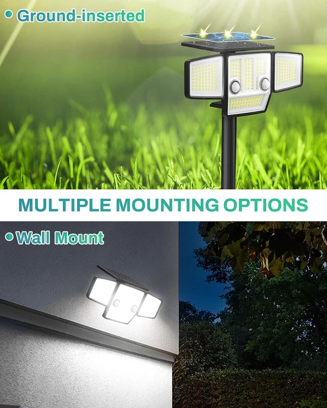 Alt view image 2 of 7 - Solar Lights Outdoor, Motion Sensor Outdoor Lights with Stakes