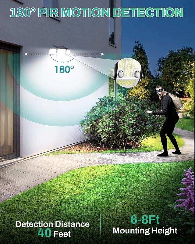 Alt view image 3 of 7 - Solar Lights Outdoor, Motion Sensor Outdoor Lights with Stakes