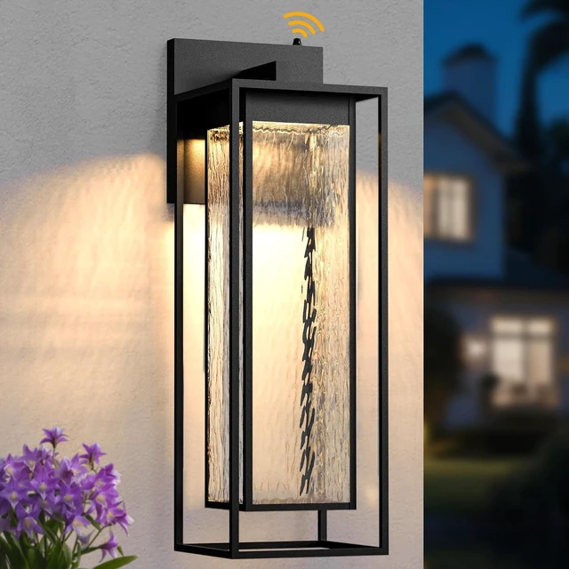 Main image of LED Dusk to Dawn Porch Lights, Giant 28IN with Rippled Glass