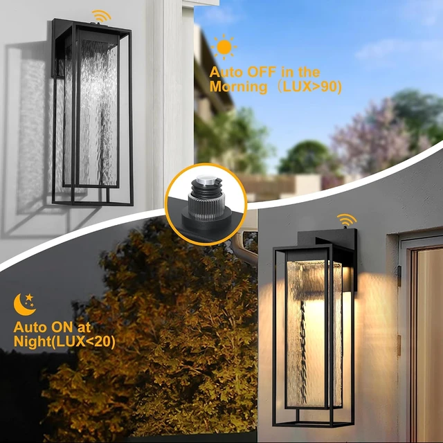 Alt view image 4 of 7 - LED Dusk to Dawn Porch Lights, Giant 28IN with Rippled Glass