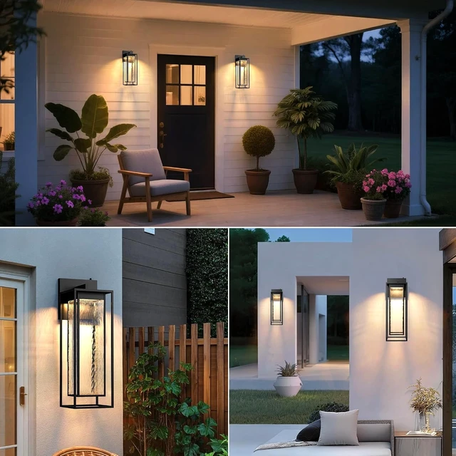 Alt view image 6 of 7 - LED Dusk to Dawn Porch Lights, Giant 28IN with Rippled Glass
