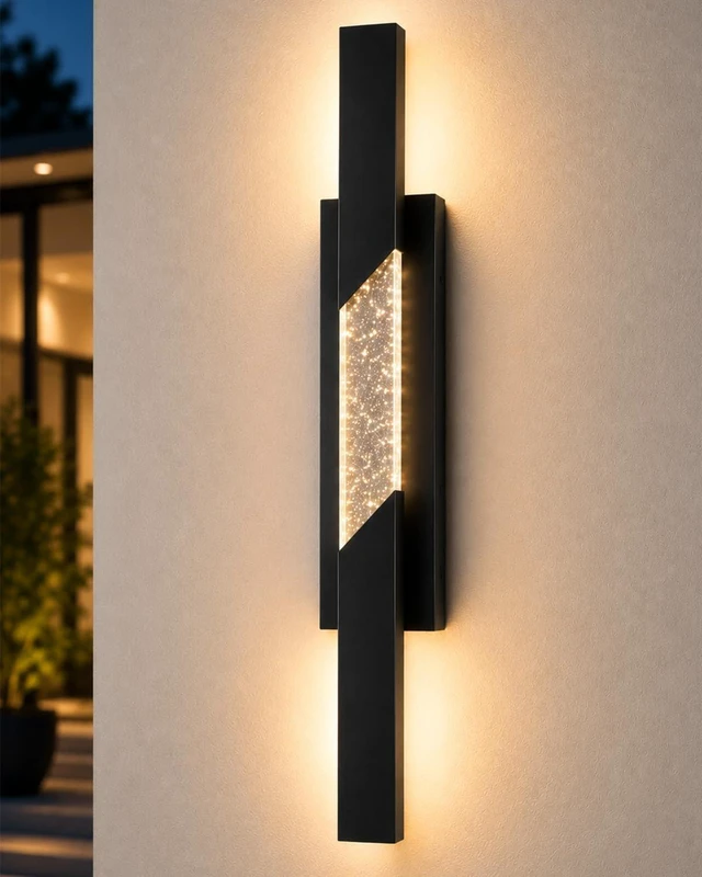 Main image of Yisuro Modern LED Outdoor Wall Sconce, 31.5" Black Linear Porch Light