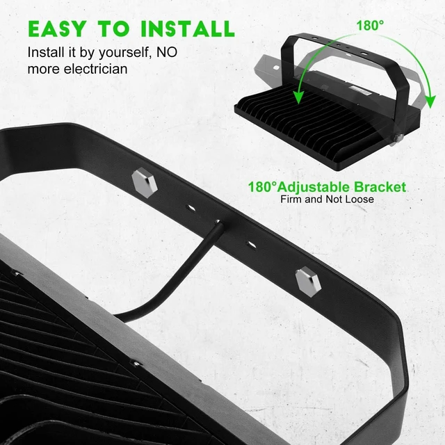 Alt view image 6 of 7 - Juyace 36000Lm 240W Led Stadium Outdoor Flood Light Area Lighting for Sport