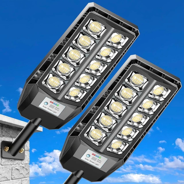 Main image of CEDIO 6000W Solar Lights Outdoor for Backyard,Garage and Parking Lot 2-Pack