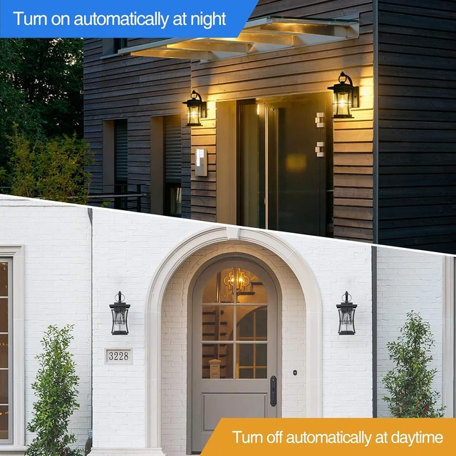 Alt view image 7 of 7 - 15 Inch Dusk to Dawn Outdoor Lighting Fixtures Wall Mount