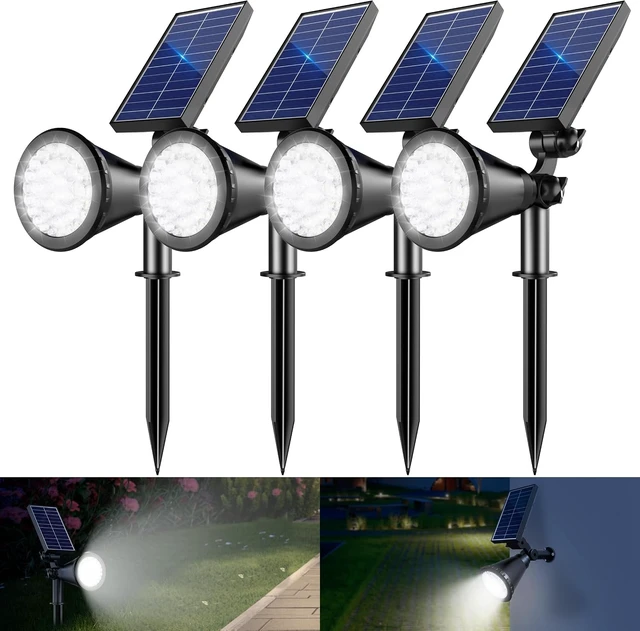 Main image of Solar Lights Outdoor Waterproof Spot Lights, Cool White 4 Pack