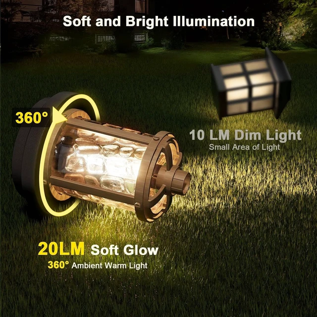 Alt view image 5 of 7 - XMCOSY+ Solar Pathway Lights Outdoor, 4 Pack Garden Lights Solar Powered