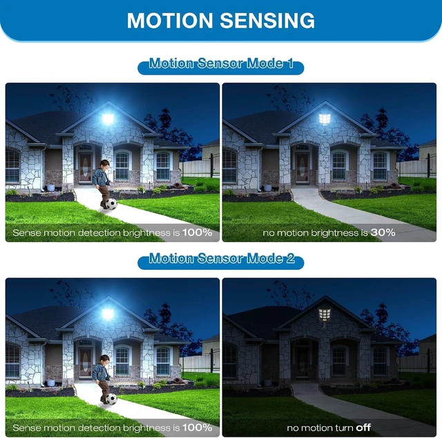 Alt view image 6 of 7 - Solar Lights Outdoor, IP66 Waterproof Motion Sensor Solar Street Light
