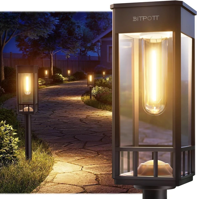 Main image of BITPOTT Solar Garden Lights and Driveway, 8 Pack, Warm White, IP65