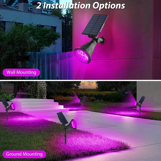 Alt view image 5 of 7 - T-SUN Purple Solar Spot Lights Outdoor, Solar Black Lights Outdoor,2 Pack