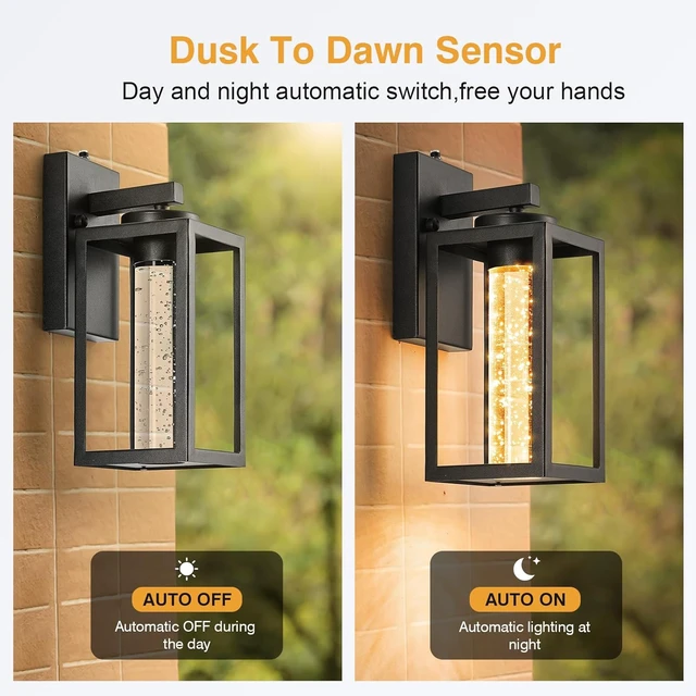 Alt view image 2 of 7 - VIANIS 2 Pack Exterior Garage Lighting Fixtures Wall Mount, 100% Aluminum