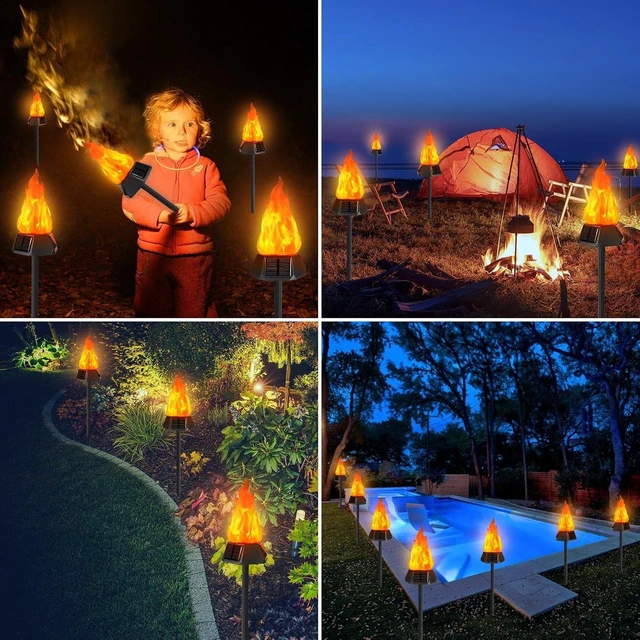 Alt view image 6 of 7 - Toodour Solar Halloween Lights Outdoor, 4 Pack Solar Torch Light Waterproof