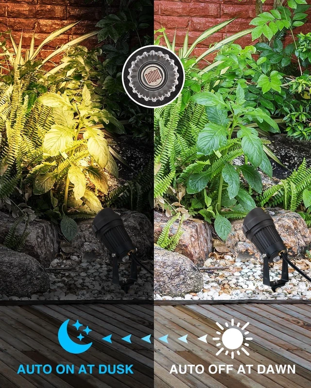 Alt view image 2 of 7 - SUNVIE Dusk to Dawn Outdoor Lighting 120V LED Spot Lights Outdoor Landscape Spotlights with Photocell Sensor Waterproof Outdoor Spot Lights for Yard 7W Outdoor Spotlight Flag Light for Garden Tree