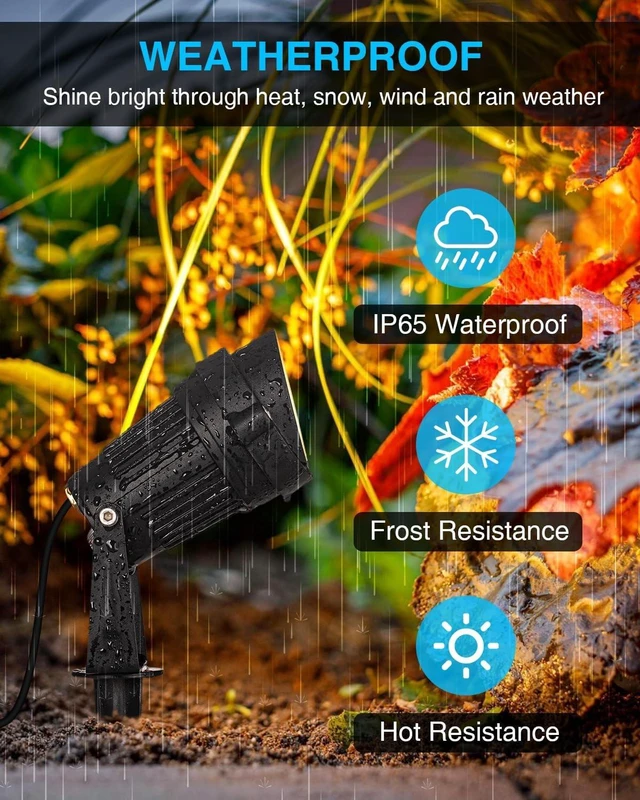 Alt view image 3 of 7 - SUNVIE Dusk to Dawn Outdoor Lighting 120V LED Spot Lights Outdoor Landscape Spotlights with Photocell Sensor Waterproof Outdoor Spot Lights for Yard 7W Outdoor Spotlight Flag Light for Garden Tree