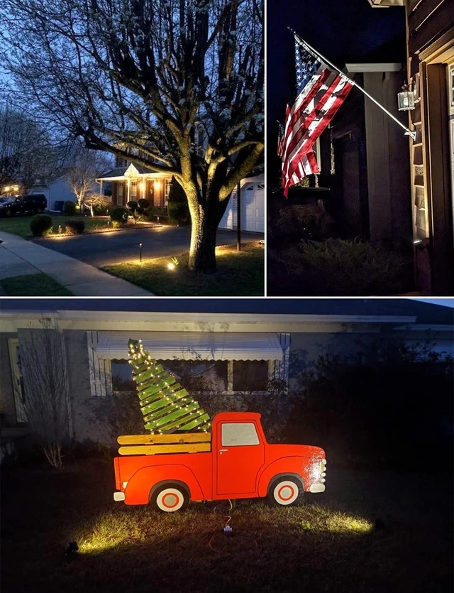 Alt view image 5 of 7 - SUNVIE Dusk to Dawn Outdoor Lighting 120V LED Spot Lights Outdoor Landscape Spotlights with Photocell Sensor Waterproof Outdoor Spot Lights for Yard 7W Outdoor Spotlight Flag Light for Garden Tree