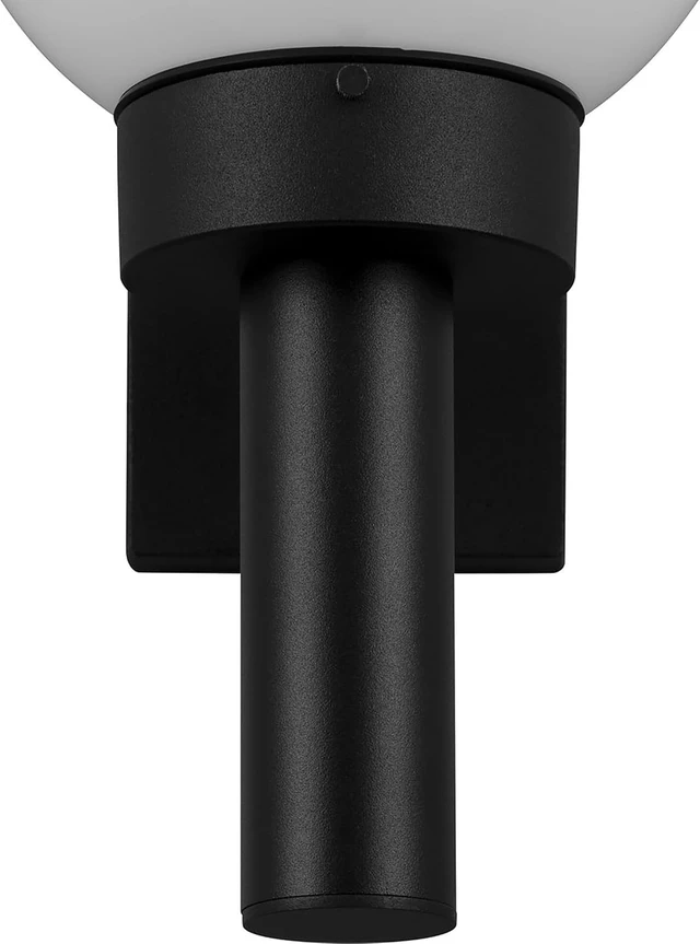 Alt view image 6 of 7 - Progress Lighting Acrylic Globe Outdoor Wall Lantern Light, Black