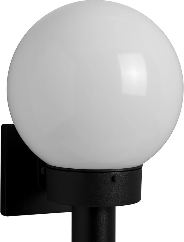 Alt view image 5 of 7 - Progress Lighting Acrylic Globe Outdoor Wall Lantern Light, Black