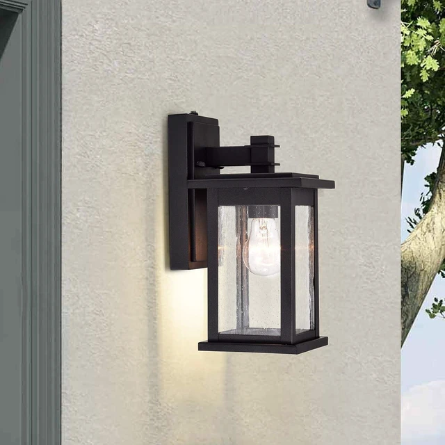 Alt view image 3 of 6 - MICSIU 12.25" Dusk to Dawn Sensor Black Outdoor Wall Light 1 Pack Cottage