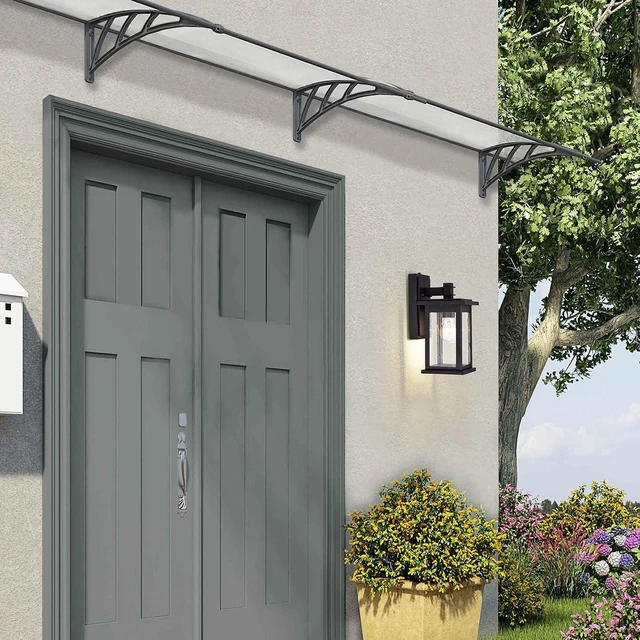Alt view image 4 of 6 - MICSIU 12.25" Dusk to Dawn Sensor Black Outdoor Wall Light 1 Pack Cottage