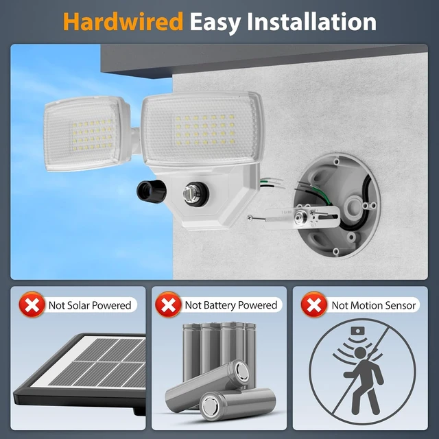 Alt view image 2 of 7 - Onforu 3200lm Dusk to Dawn Outdoor Lighting, IP66 Waterproof, Auto on Off