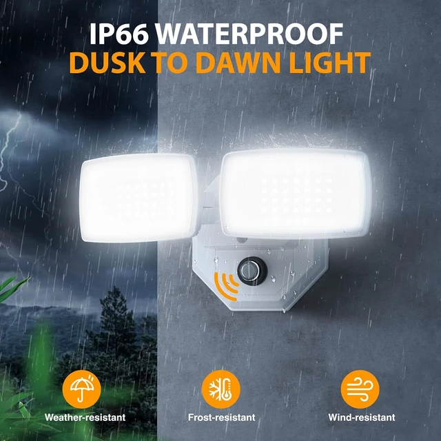 Alt view image 3 of 7 - Onforu 3200lm Dusk to Dawn Outdoor Lighting, IP66 Waterproof, Auto on Off