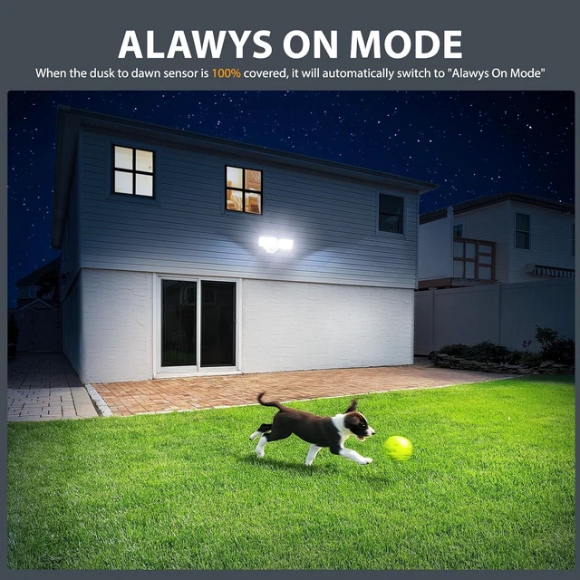 Alt view image 4 of 7 - Onforu 3200lm Dusk to Dawn Outdoor Lighting, IP66 Waterproof, Auto on Off